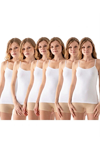 Bilal Çınar Tekstil Women's 6-Piece Cotton Soft Textured Combed Cotton Body-H...