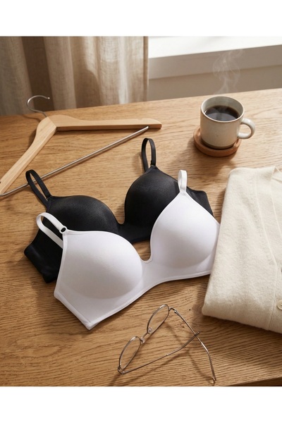 Amelia Paris Lingerie 2'li Paket Siyah Beyaz Günlük Rahat Beden Toparlayıcı M...