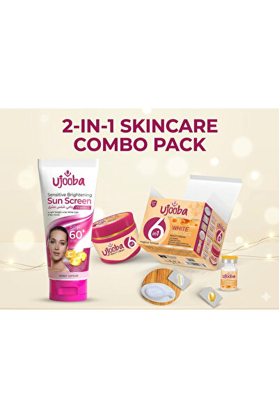 ujooba مجموعة العناية بالبشرة المكونة من قطعتين لتفتيح البشرة - واقي شمس SPF6...