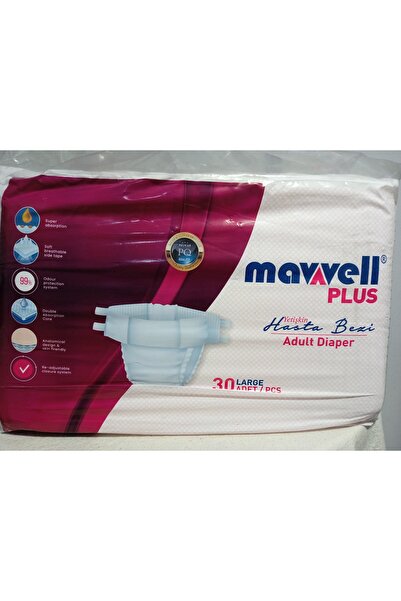 armora tedarik Mawell Plus Adult Diaper with Waist Band (Size L) - 30 Pieces
