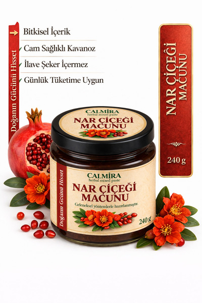 CALMİRA Nar Çiçeği Macunu 240 g | Pancar Tozu ve Hibiskus İçeren Karışık Bitk...
