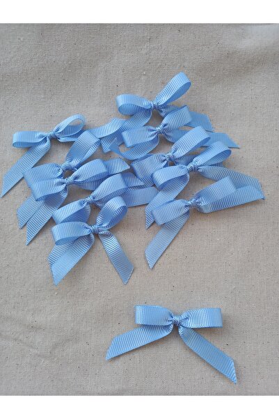 Madamera Bebe Mavisi Grogren Fiyonk Kurdele 1 cm 50 Adet, Hediye Paketleme, S...