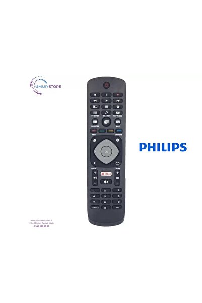Herz Philips İle Uyumlu 43PUS6412/12 Klavyesiz Yedek Televizyon Kumandası