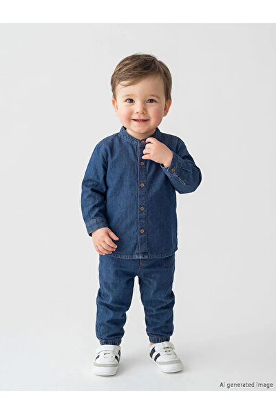 LC Waikiki Lcw Baby Indigo Baby Boy Jean Shirt and Pants