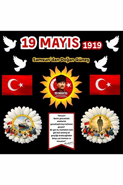 Ti Play 19 Mayıs Atatürk'ü Anma Gençlik ve Spor Bayramı Panosu Figür Seti | H...