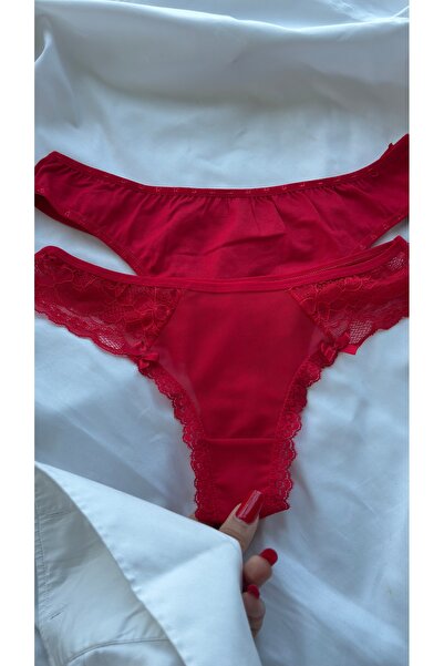 YOYYO Σετ 2 βραζιλιάνικων εσώρουχων με δαντέλα - Κομψό πακέτο εσωρούχων