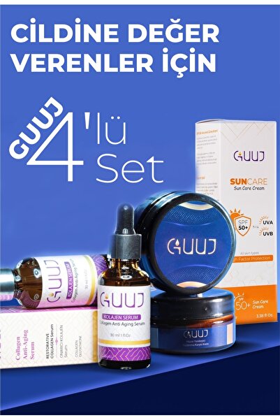 GUUJ Güneş Kremi, Krem, Kolajen Anti-aging Serum ve Leke Serumu