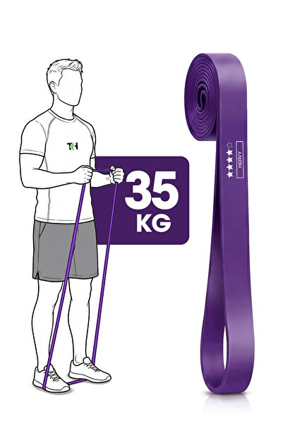 Thundara 35KG Direnç Bandı Gym Barfiks Lastiği Antrenman Kas Geliştirme Bandı...