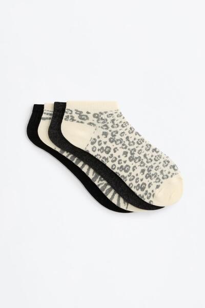 LEFTIES Bilekte çorap (4'lü Pack)