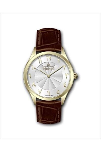 martini Men's Leather Watch with Luxury Design in Brown