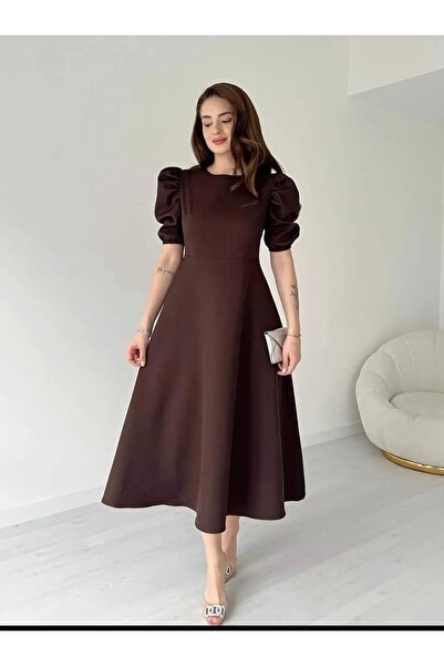 Trendline Φόρεμα - Καφέ - Regular