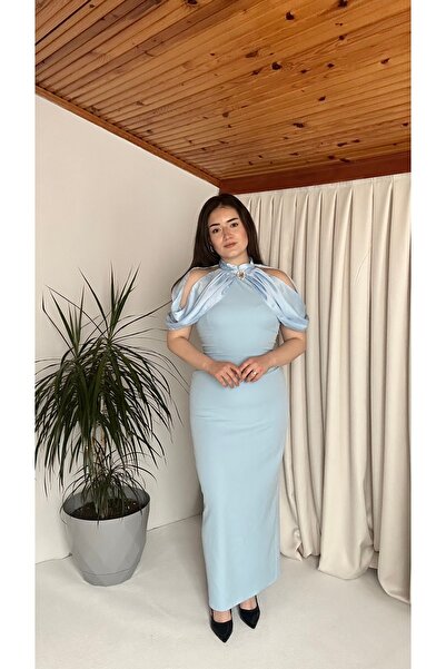 bernafashion butik OMUZ DEKOLTELİ MAXİ ABİYE