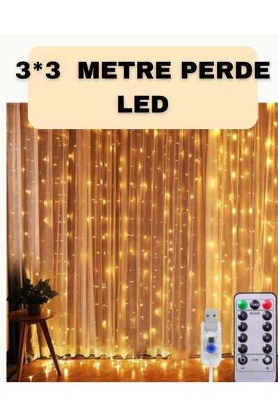 İç ve Dış Mekan Perde LED – Bahçe Balkon ve Veranda İçin - SMSHOP9271-9041
