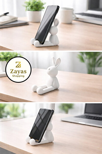 Zayas Shopping حامل هاتف على شكل أرنب لطيف - حامل هاتف للمكتب والمنزل