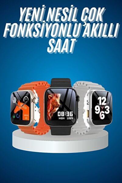 Yeni Nesil Akıllı Saat Müzik Dinleme Bildirim Görme Sesli Asistan Desteği - 806743658900437410