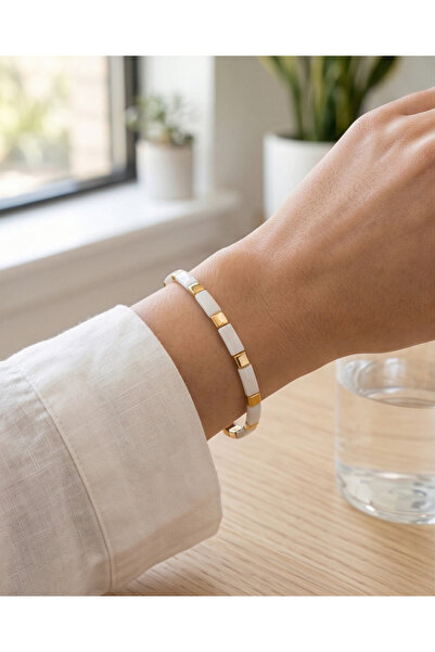 shinora.jewelry Beyaz seramik Bileklik