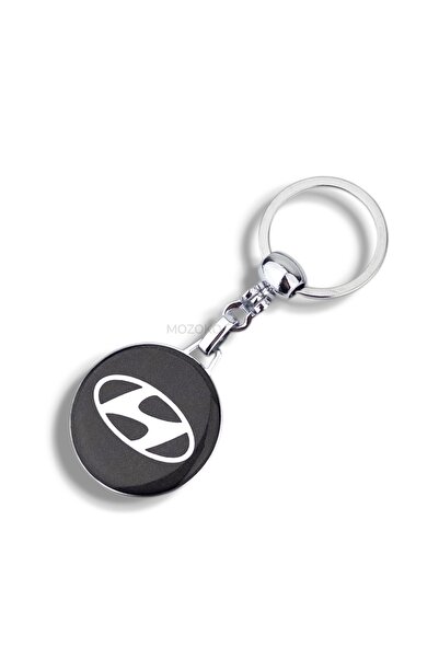 MOZOKO Breloc auto negru de înaltă calitate cu logo Hyundai imprimat prin pic...