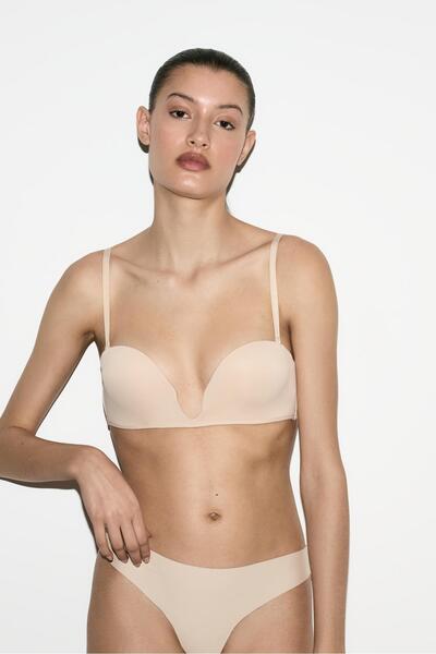 LEFTIES Derin yaka bandeau sütyen