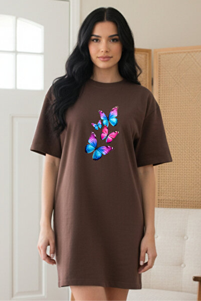 HOFFNUNG Γυναικείο νυχτικό με κοντό μανίκι και λαιμόκοψη ποδηλάτου