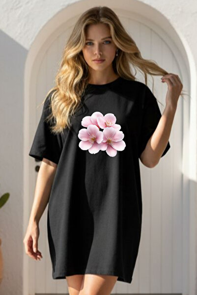 bellanova Elbisee Oversize Γυναικείο Φόρεμα – Με Ελάχιστα Λουλουδάτα Σχέδια