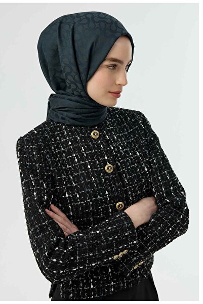 VALORSCARF Valor bloom desen ipek jakar şal Kömür