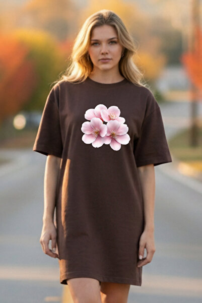 EFFRENATU Elbisee Oversize Γυναικείο Φόρεμα – Με Ελάχιστα Λουλουδάτα Σχέδια