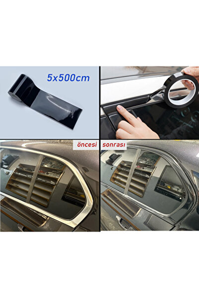 GCP German Car Parts Piano Black Dönüşüm Bandı - Krom Çıta Siyah Kaplama Bant