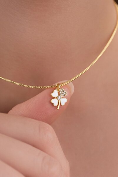 ATALYA ACCESSORY Şans Figürlü Taşlı Kolye – Kararma Yapmayan Çelik Minimal Ka...