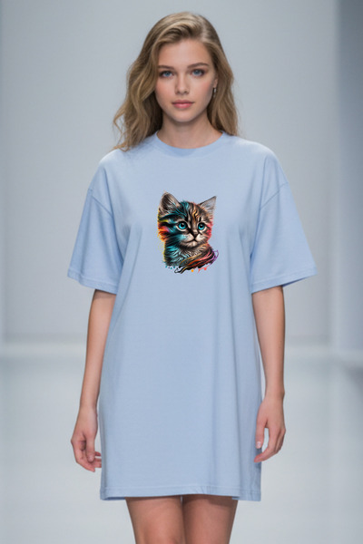 HOFFNUNG Γυναικείο νυχτικό με κοντό μανίκι και λαιμόκοψη ποδηλάτου