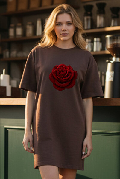 HOFFNUNG Γυναικείο νυχτικό με κοντό μανίκι και λαιμόκοψη ποδηλάτου