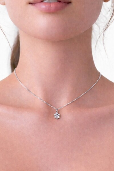 ATALYA ACCESSORY Kar Tanesi Zirkon Taşlı Kadın Kolye – Minimal Kadın Kolye