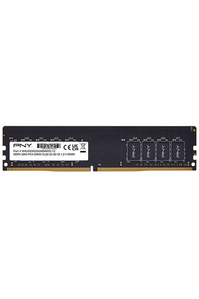 PNY Μνήμη RAM 16GB DDR4 3200MHz, μαύρο, CL22