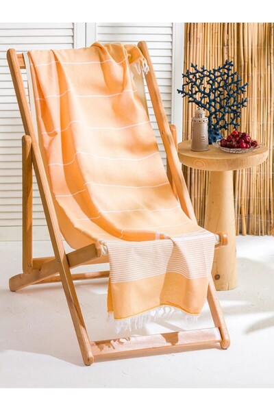 LC Waikiki LCW HOME Sarı Çizgi Desenli Plaj Havlusu