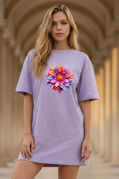 HOFFNUNG Γυναικείο νυχτικό με κοντό μανίκι και λαιμόκοψη ποδηλάτου