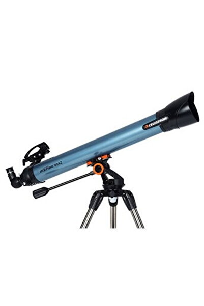 Celestron Телескоп Inspire 80AZ, 80 мм, Рефрактор, Черен/Сив