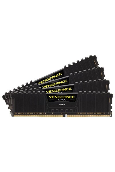 Corsair Memorie RAM Vengeance LPX Black 32GB DDR4 2666MHz CL16 Kit Quad Channel