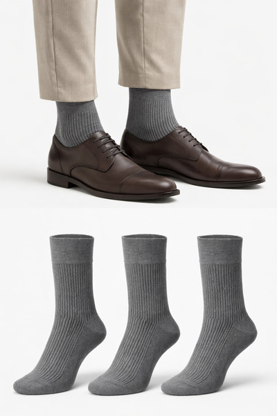 Ducks Socks جوارب رجالية طويلة من الخيزران باللون الرمادي، 3 قطع، جوارب صيفية...