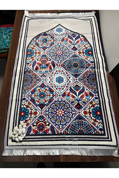 Dervişan İpekçilik %100 Saf İpek Seccade 70x120 cm | Kalın Dokuma | Lüks Desenli