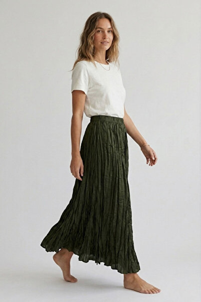 Şiir Vaduz Ελαστική Μέση, Λεπτομερής Φούστα CRASH με Σχέδιο και Γυναικεία Φού...