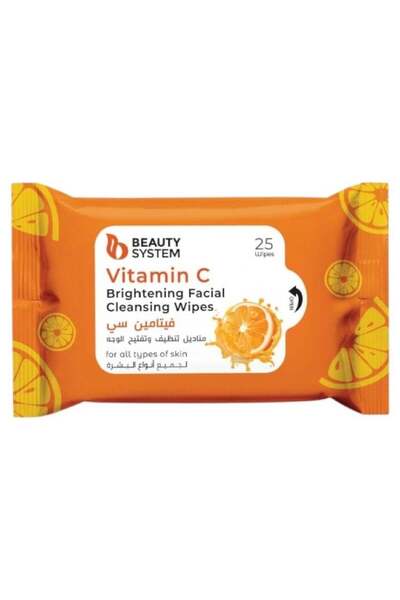 BEAUTY SYSTEM Vitamin C Brightening Cleansing Facial Tissues 25 Wipes