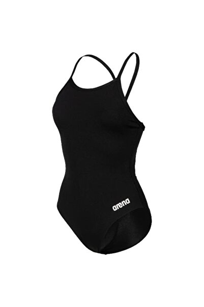 ARENA Γυναικείο ολόσωμο μαγιό, απλό, μαύρο-λευκό.
