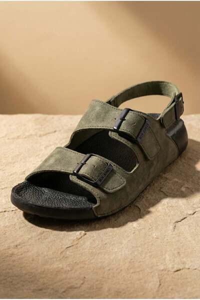 Shoebuo Ανδρικά σανδάλια παντόφλες με διπλή πόρπη Ανατομική σόλα Άνετη Καθημε...