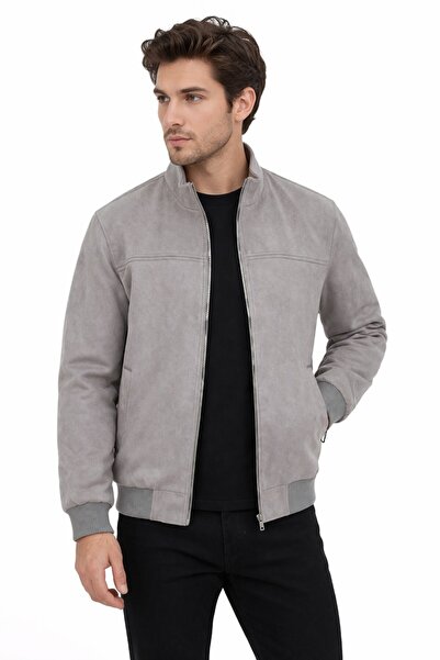 DYNAMO Ανδρικό αθλητικό παλτό από σουέτ με κανονική εφαρμογή και γιακά, εποχι...