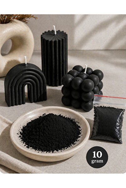DOĞAN MUM Mum boyası siyah renk 10 gram premium mum boyası