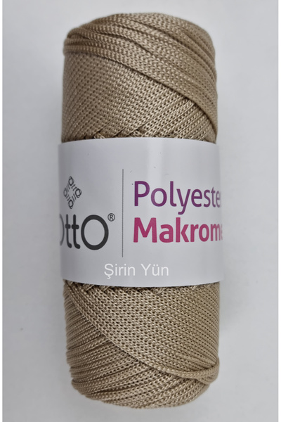 Otto %100 Polyester Örgü İpi - Çanta ve Makrome İpi - Açık Bej