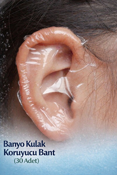 Yenilig Banyo Kulak Koruyucu Bant 30 Adet Su Geçirmez Kulak Bandı Duş İçin Şe...