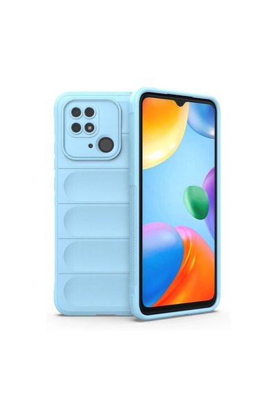 Generic Brand حافظة هاتف Xiaomi Redmi 10c مصنوعة من السيليكون الأمثل - أزرق س...