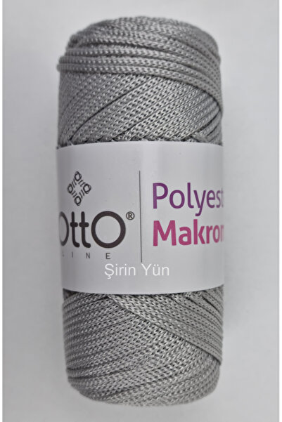 Otto %100 Polyester Örgü İpi - Çanta ve Makrome İpi - Açık Gri