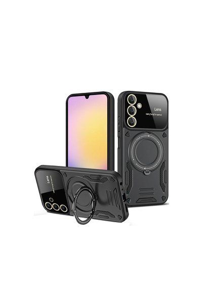 ArkhenX Samsung Galaxy A14 4g Case Joy Lens Stand Cover - Black