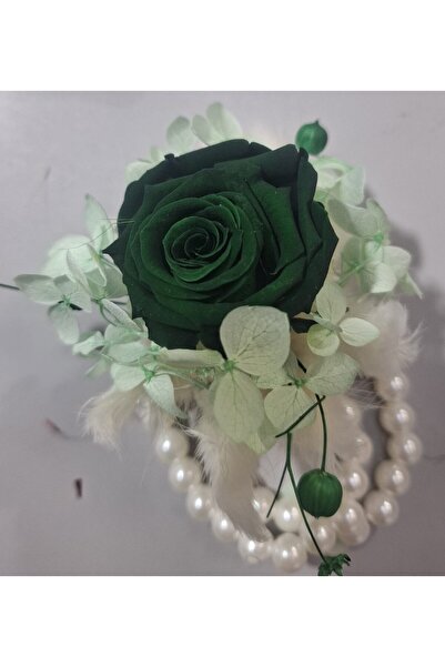 MIKKA STYLE Βραχιόλι με τριαντάφυλλο, κρυογονοποιημένη ορτανσία και αποξηραμέ...